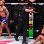 Michael Morales prechádza cez Gilbert Burns