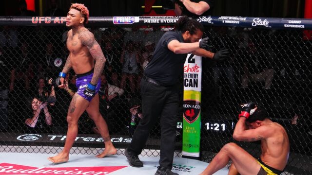 Michael Morales zastavuje Gilbert Burns v 1. V UFC Fight Night

