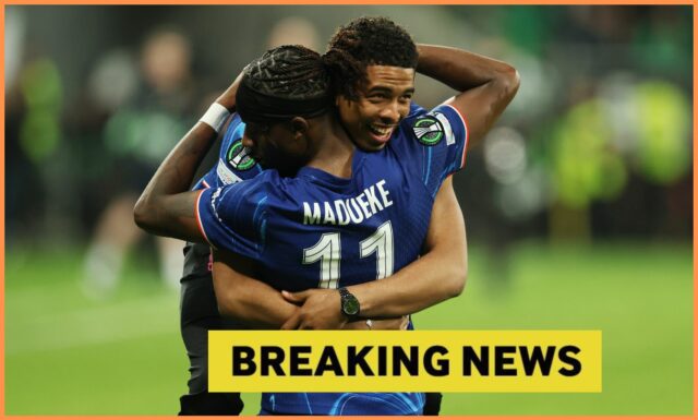 Noni Madeeke v akcii pre Chelsea proti Evertonu