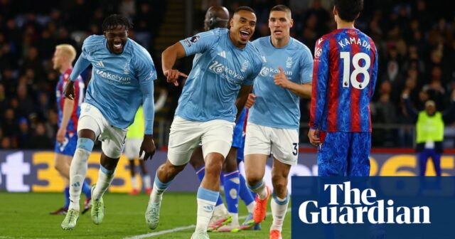 Murillo získava zásadný bod lesa Notinham v Crystal Palace v Európe? Prvoradá liga


