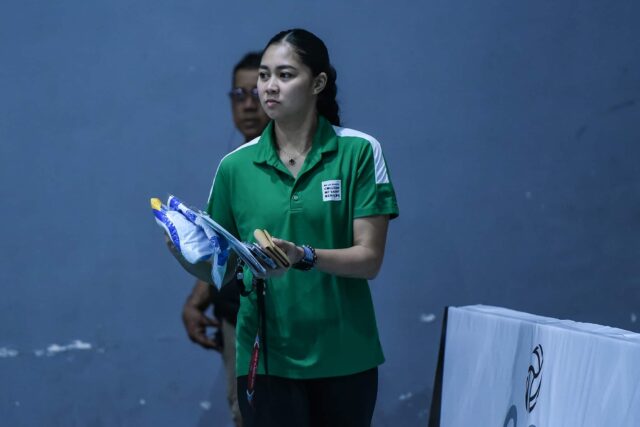 Mycah Go z St. Benilde Lady Blazers počas návrhu PVL Rookie Combine