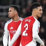 Nočná mora Arsenalu Williama Saliba a scenár prenosu Gabriel Magalhaes