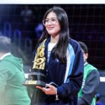 UAAP sezóna 87 Rokie roka Shaina Nitura od Adamson Lady Falcons. Filipínsky bohužiaľ