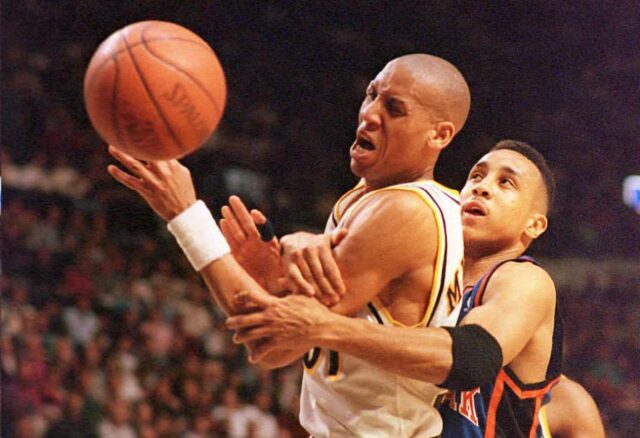 Reggie Miller John Starks Pacers Knicks NBA play -off