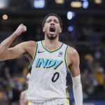 Tyrese Haliburton Pacers vyhral play -off NBA Cavaliers