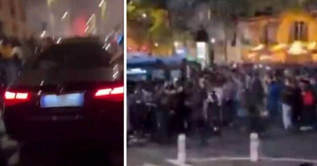 Paris Burns, keď obrovské nepokoje s autom, ktorý je poháňaný futbalovými fanúšikmi, vyniká svetovou novinkou

