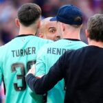 Pep Guardiola a Dean Henderson v Furious Row po Crystal Palace vyhral Man City