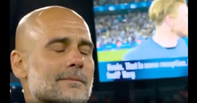 Pep Guardiola v slzách Emocionálna reakcia Kevina de Bruyne dáva sochu ľudského mesta sochu ľudského mesta

