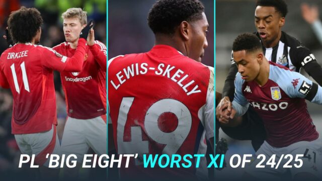 Premier League „Veľká osem“ Najhoršia XI zahŕňa hviezdu „Arogant“ Arsenal „Arsenal“, päť ľudí UTD Flops

