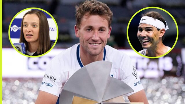 Rafael Nadal a Iga Swiak, Madrid Posielajte správy Casperovi Ruudovi po otvorenom víťazstve

