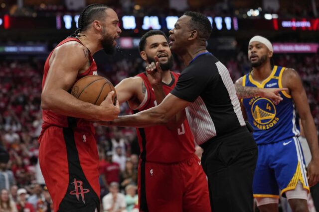 Play -off Zlatých štátnych bojovníkov NBA vs Houston Rockets Alperen Sengun