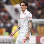 Nicolo Zaniolo (na obrázku) je obvinený z uloženia dvoch hráčov mládeže Ríma do nemocnice