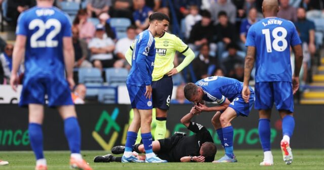 Rozhodca Premier League sa zrúti a Jamie Vardy fúka píšťalku, aby zastavila zápas | Futbalový šport


