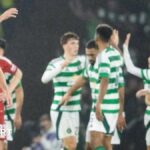 Celtic's Johnny Kenny celebrates scoring against Aberdeen