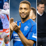 Aberdeen's Kevin Nisbet, Dundee United's Vicko Sevelj, Rangers' Cyriel Dessers, Ross County's Don Cowie and Dundee's Tony Docherty