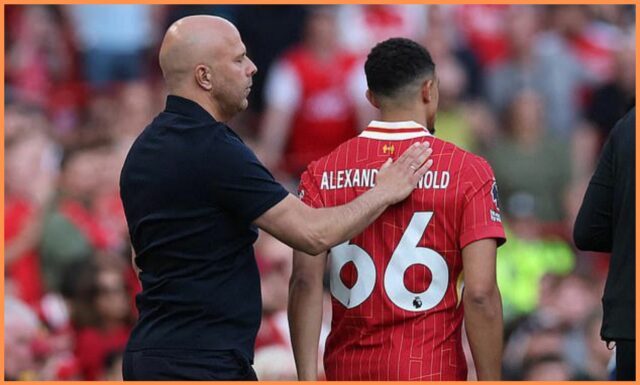 Trent Alexander-Arnold v akcii pre Liverpool vs Arsenal