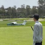 Zdá sa, že lietadlo pristálo v piatok v kultovom vidieckom klube Riviera v Los Angeles