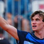 Jack Draper celebrates victory over Corentin Moutet at the Italian Open