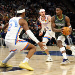 Anthony Edwards Shai Gilgeous-Alexander Thunder vs Timberwolves NBA Final West Conference