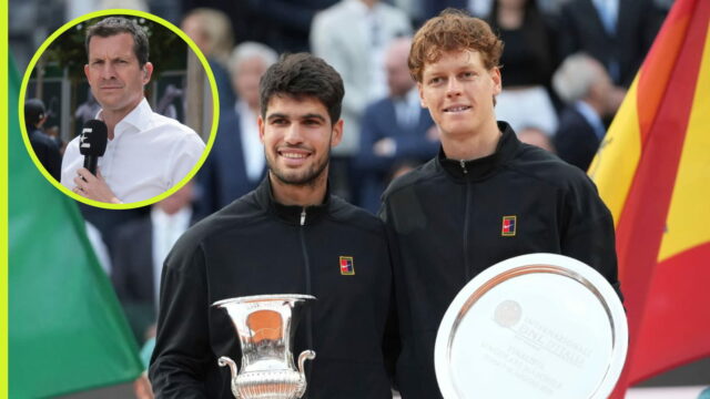 Tim Henman Jannik Sinner a Carlos Alcaraz vyberá víťaza v Grand Slam Battle

