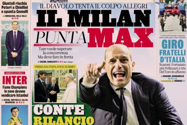 Tri koncerty pre Allegri, Napoli nemá nádej

