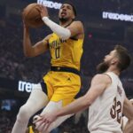 Tyrese Haliburton Pacers porazil Cavaliers NBA