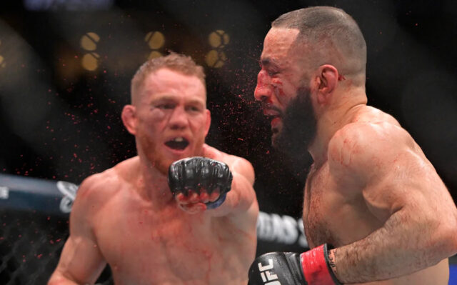 Montreal, Quebec -May 10: Jose Aldo de Brazília reaguje po rozhodnutí proti Aiemannovi Zahabi z Kanady v hlavnej bitke počas udalosti UFC 315 v Bell Centre 10. mája 2025 v Montreale v Quebecu. (Foto: Chris Unger/Zuffa LLC)