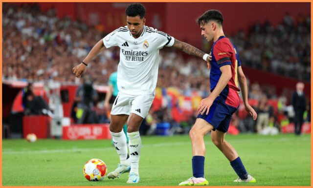 Rodrygo ide v akcii pre Real Madrid proti Arsenalu