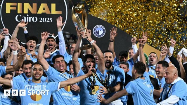 Pyramids lift the African Champions League trophy