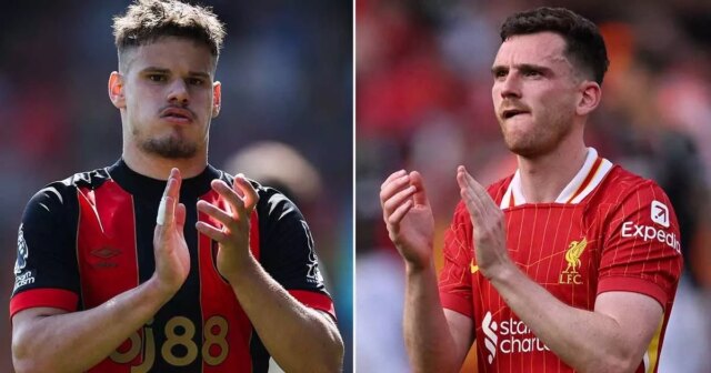 Andy Robertson pošle Milosovi Kerkezovi hrozivú správu o prevode Liverpoolu predtým

