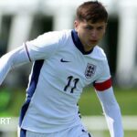 Mikey Moore in action for England