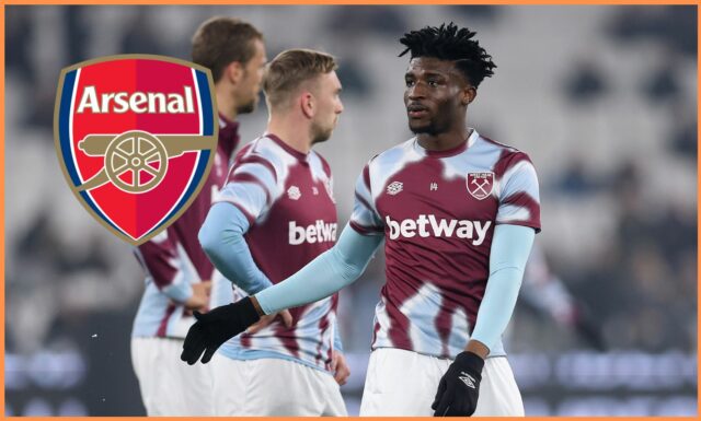 Mohamed Kudus v akcii pre West Ham proti Arsenalu
