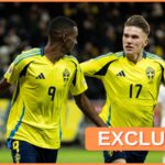 Viktor Gyokeres oslavuje skóre proti Manchester City