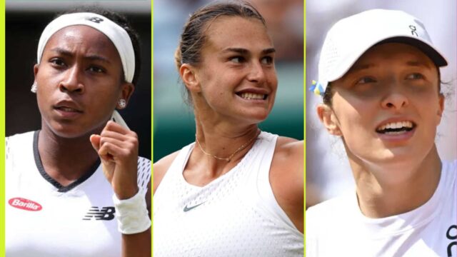 Aryna Sabalenka, Coco Gauff, IgA Swiak Head

