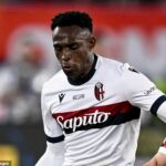 Bournemouth požiadal o medzinárodnú ústrednú časť Bologna v Kolumbii Jhon Lucum