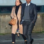 52 -ročný -old Trevor Sinclair prichádza na súd v roku 2017 so svojou manželkou Natalie.