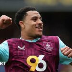 CJ Egan-Riley playing for Burnley