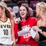 Caitlin Clark a Sophie Cunningham oslavujú utorok večer Víťazstvo Indiana Fever WNBA Víťazstvo