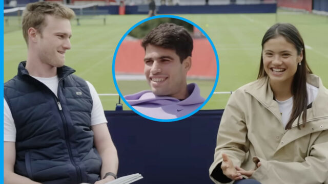 Carlos Alcaraz a Emma Radacanu sa nemôžu prestať usmievať, pretože ich testuje osoba

