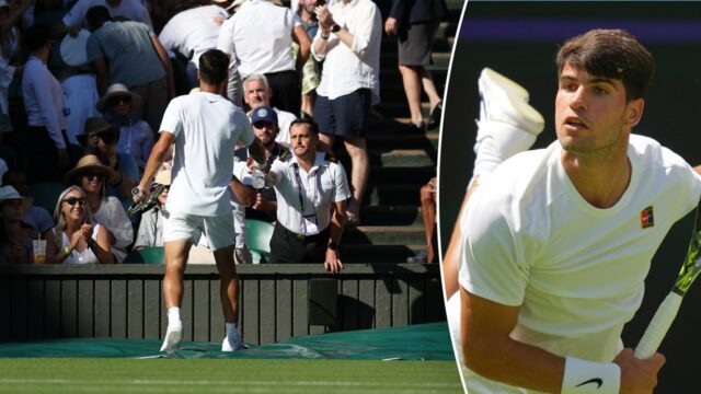 Carlos Alcaraz pomáha chorému divákovi počas najhorúcejšieho dňa otvárania Wimbledonu

