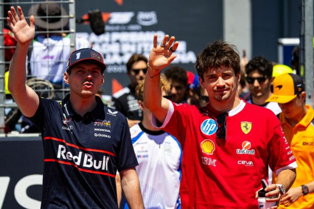 Charles Leclerc reaguje na Maxove sťažnosti Verstappen počas jeho pódiovej bitky s F1 Spanish GP

