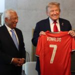 Dary Donald Trump podpísali Cristiano Ronaldo Portugalsko t -shirt