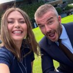 Bývalá majsterka Wimbledon Maria Sharapova (vľavo) zdieľala s Davidom Beckhamom selfie