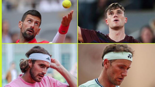 Djokovic, Draper Battle; Ruud, Tsitsipas sa zrúti

