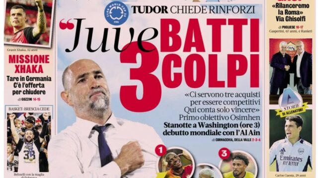 Dnešné noviny - Tudor chce Juventus posilňovanie, inzaghi šoky Inter

