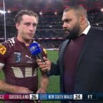 Emocionálny Queensland kapitán Cameron Munster Falls žije F-bomba, keď podporuje záludný tréner Billy Slater