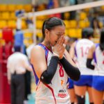 ALAS Pilipinas Star Eya Laure počas semifinále pohára AVC národov proti čínskym talencom.