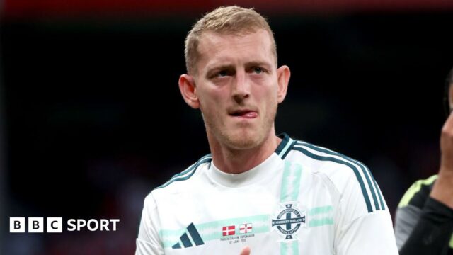 George Saville in action for Northern Ireland