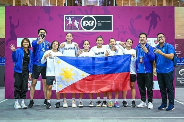 Tím 3x3 Gilas Pilipinas Womens tiež riadi ligu Fiba 3x3 Young Nations v Dauhe, Katar Stop 5. -