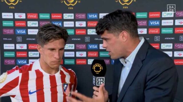 Hviezda Atletico Madrid Fumes na rozhodcu po výstupe svetového pohára v klube

